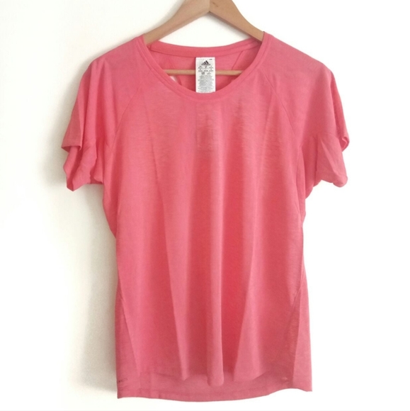 Adidas Women's Contemporary Tee - prime pink DU1321 - Picture 3 of 10